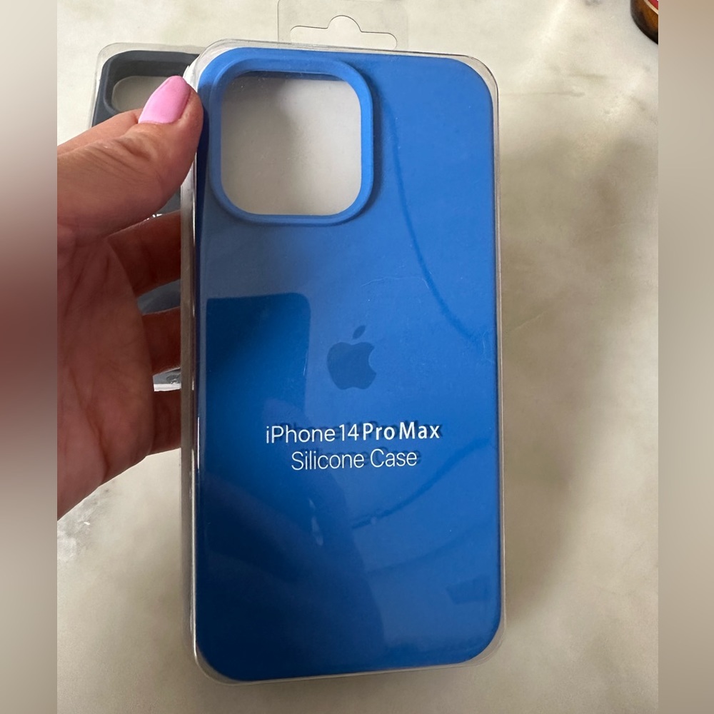 Silicone Case For Apple iphone 14 Pro Max Blue